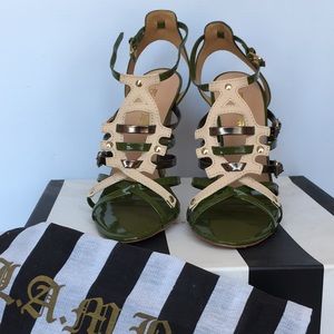 L.A.M.B. Strappy Heels in 8 1/2